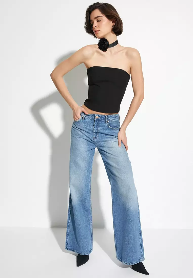 Strapless Crop Top