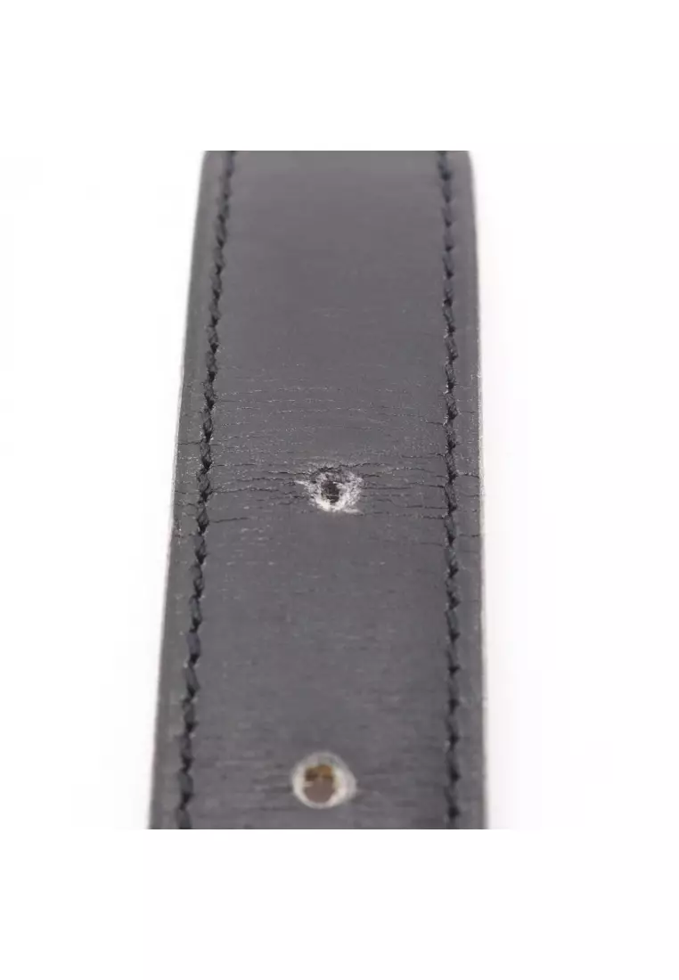 Pre-Loved Hermès Constance H-belt reversible belt leather black gold hardware □ A stamp