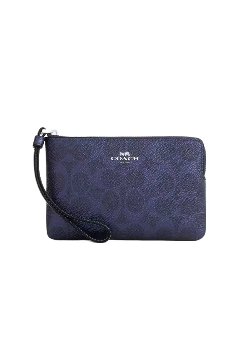 Buy Coach Corner Zip Wristlet In Signature Canvas CCK71 2026