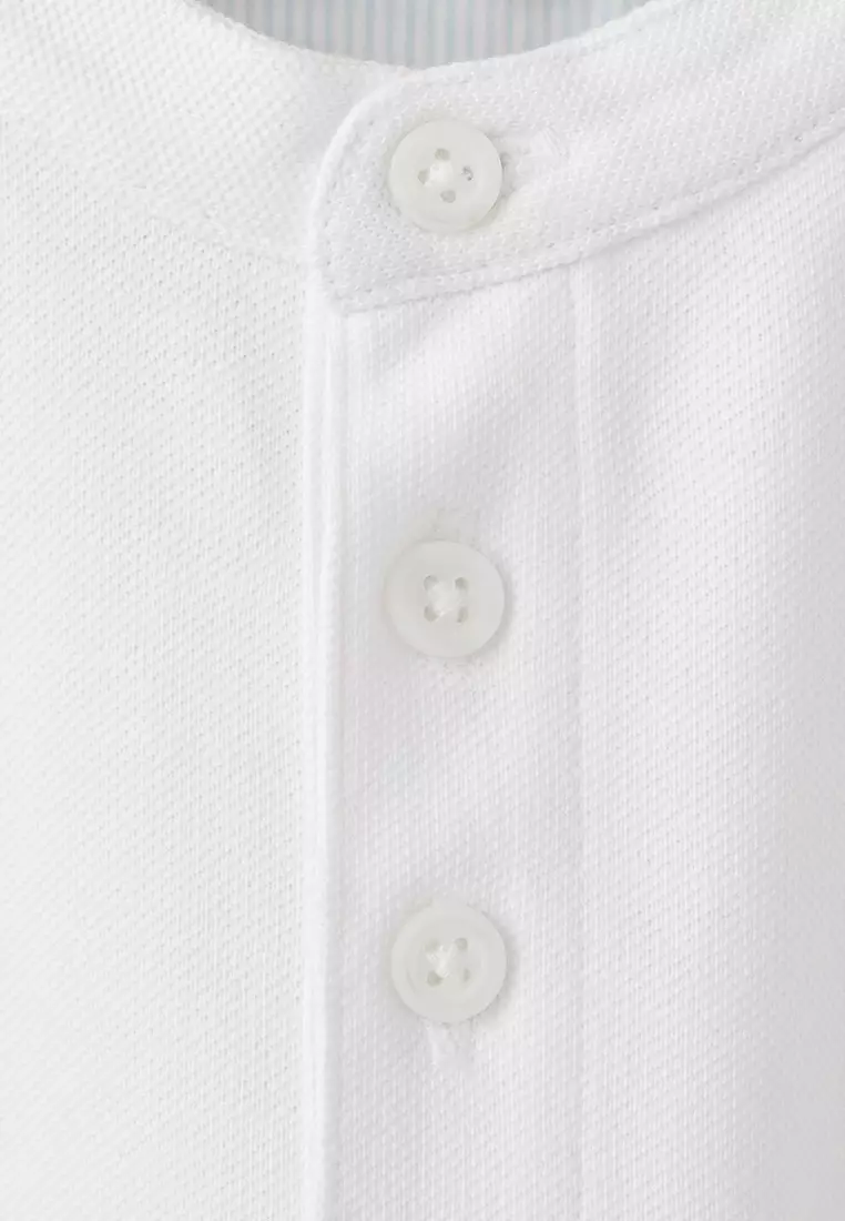Cotton Polo Shirt With Embroidered Detail