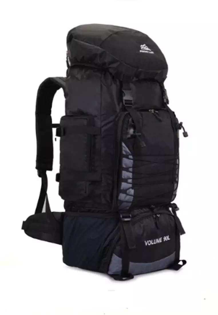 Jovin Tas Gunung Unisex Carrier Bag Travel Backpack Waterproof 90L Many Slot Material Nylon ORIGINAL - Black