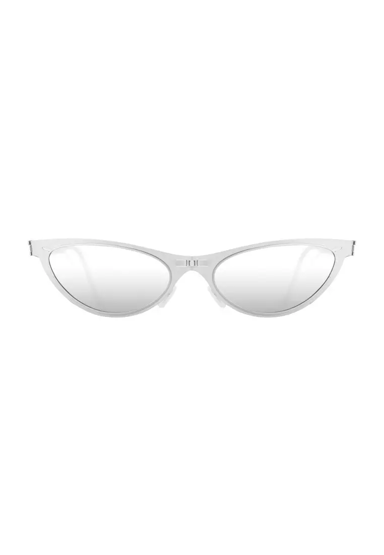 超輕極薄摺疊式太陽眼鏡 Athena 5003 Brush Silver / Silver Mirror 11.61