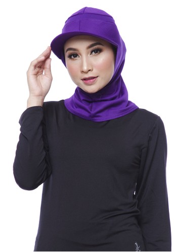 Attiqa Active purple Short Runner- Purple list Purple, Sport Hijab A9B44AA05A0302GS_1
