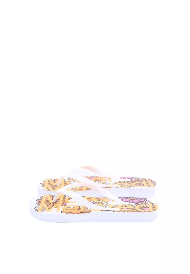 Flip Flops - Mardi Blossom White