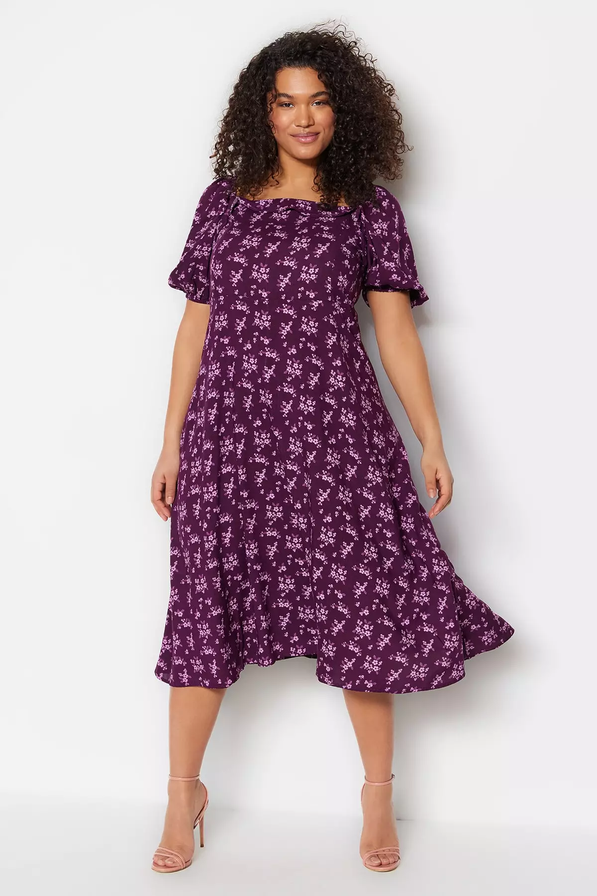 Viscose midi dress top