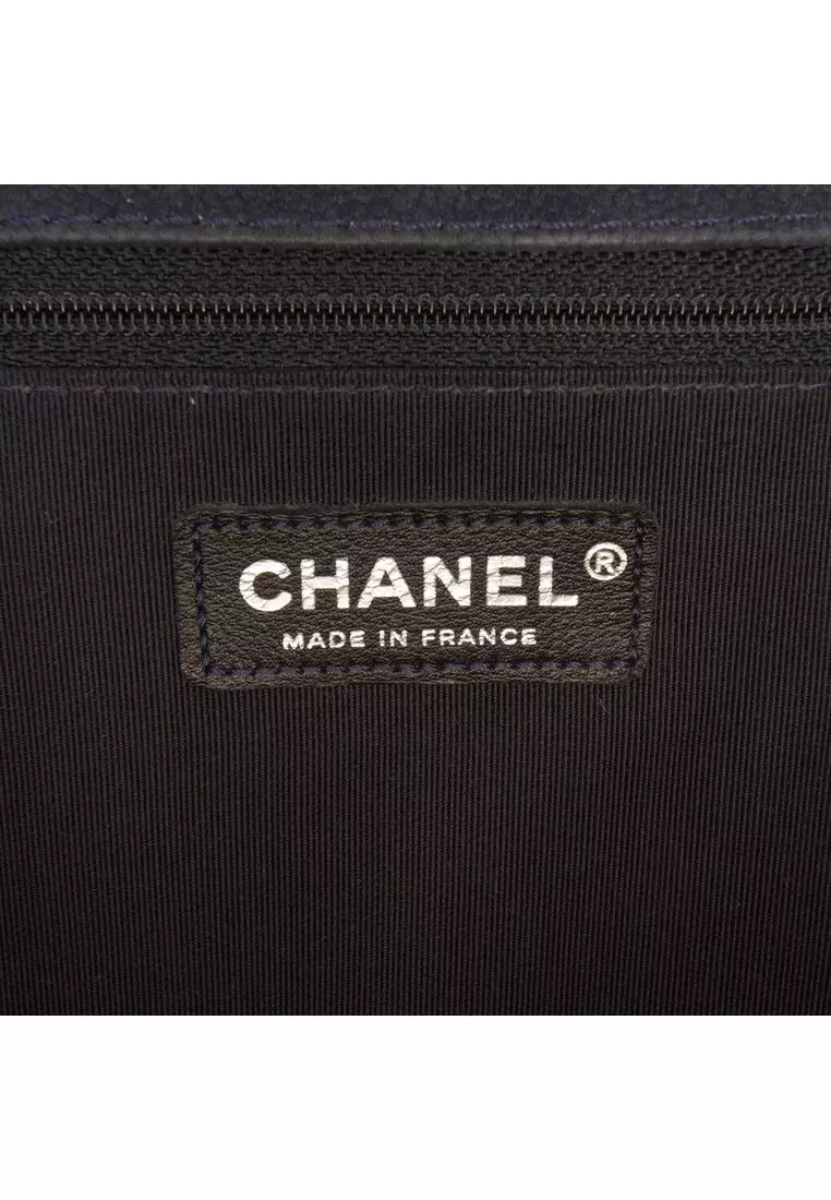 Pre-Loved Chanel Large Iridescent Quilted Caviar Boy Flap