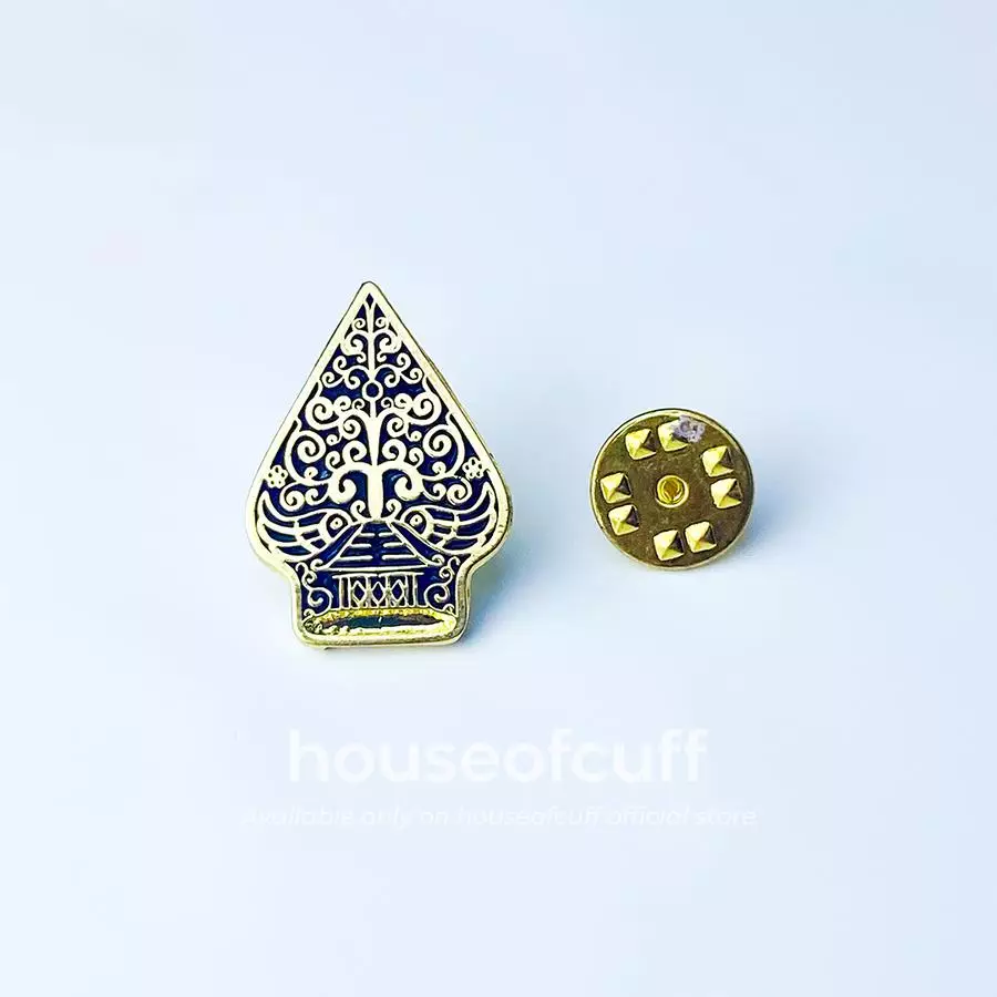 Houseofcuff pin bros untuk jas motif wayang barong khas indonesia - Gunungan