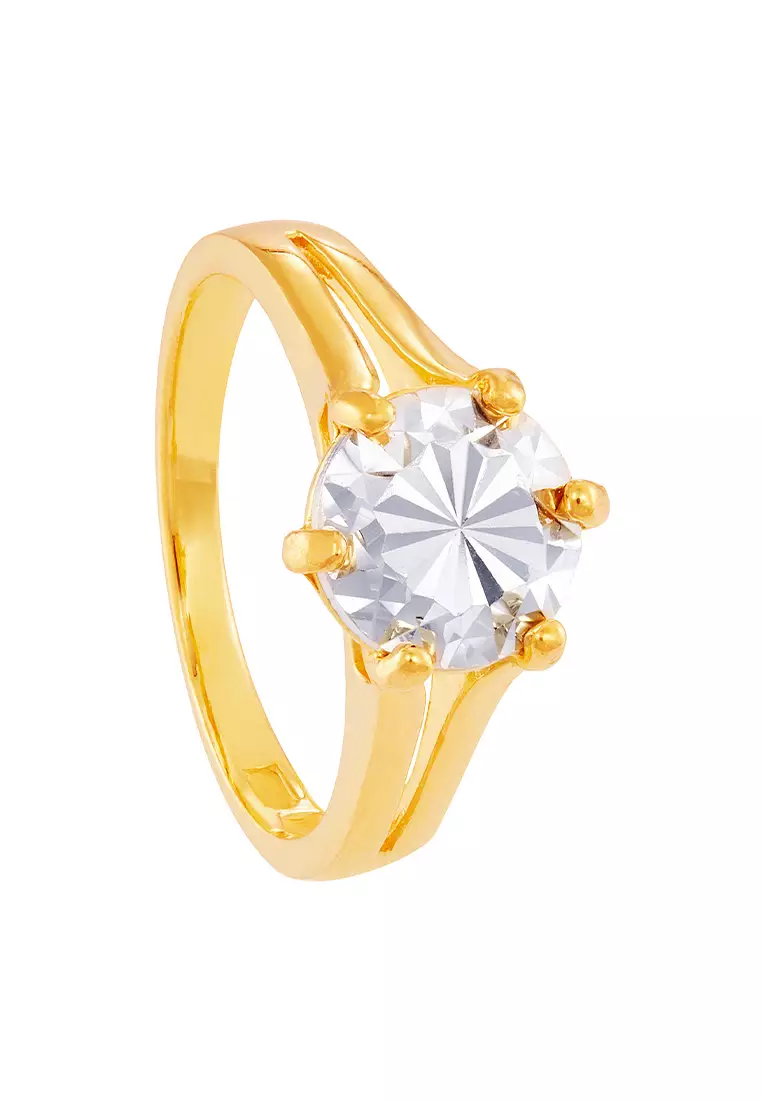 Gold ring deals single diamond