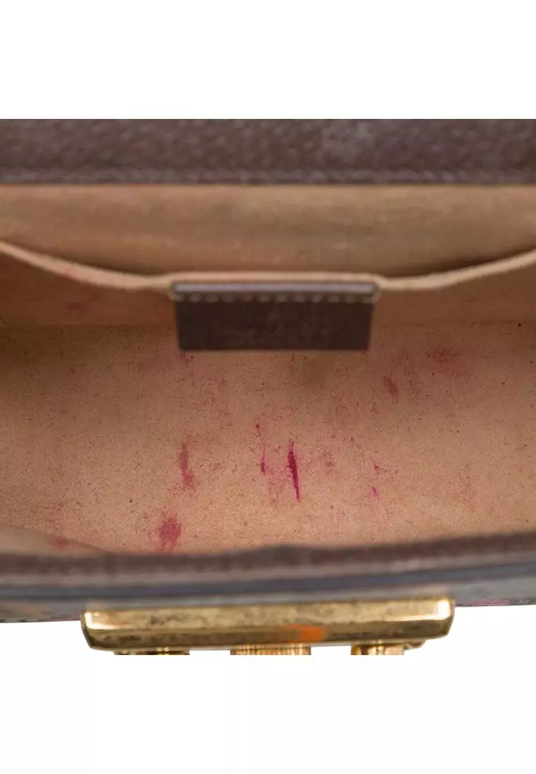 Pre-Loved Gucci Small Gg Supreme Bengal Padlock Crossbody