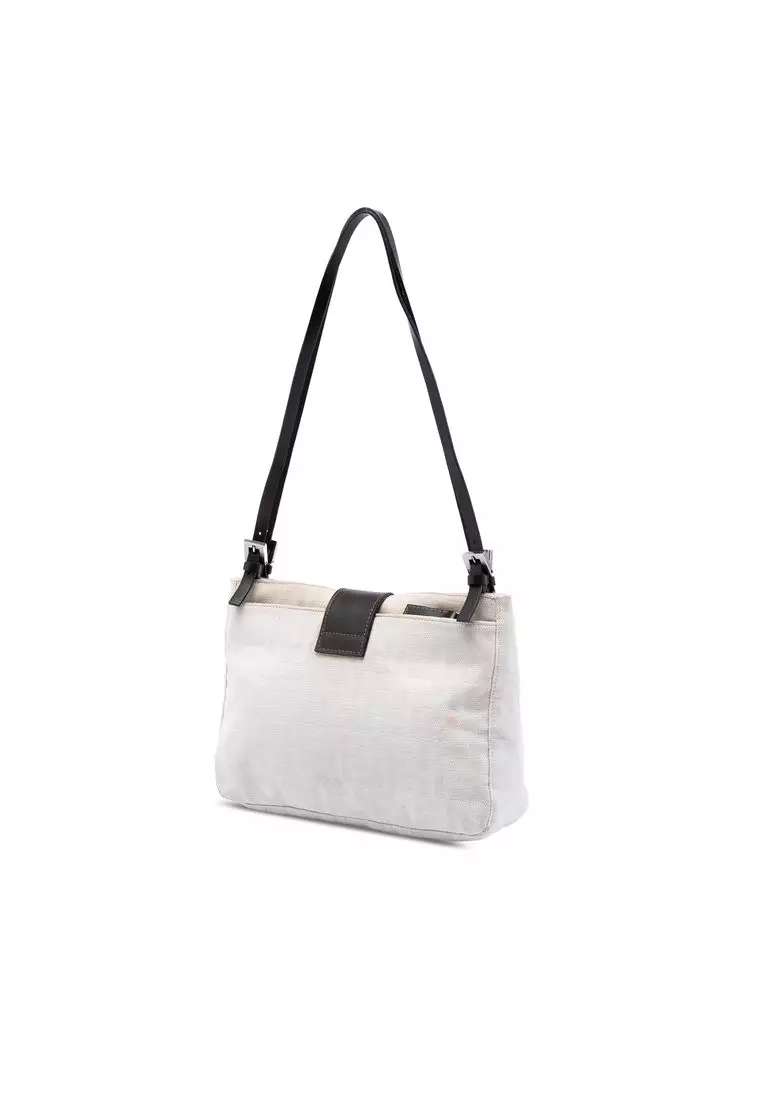 Pre-Loved Fendi Zucca Canvas Shoulder Bag
