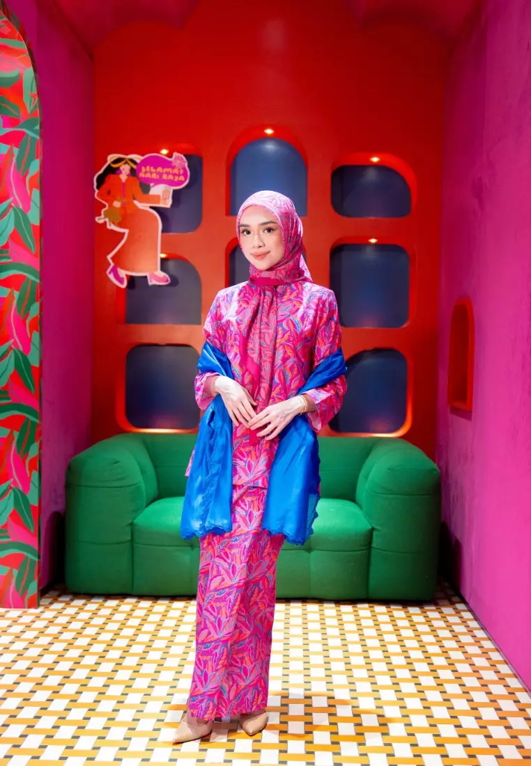 Bayu Somerset Mora Kurung - Pink