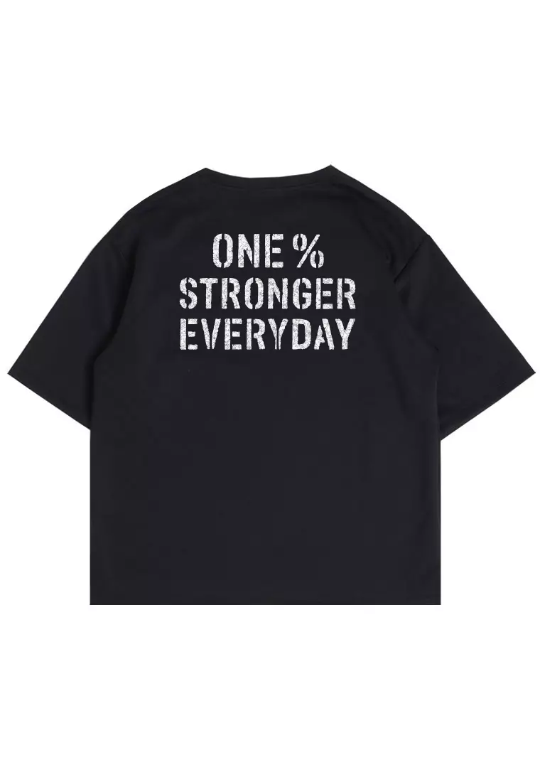 MTX26 Kaos Oversize Gym Scubalux "one % stronger" hitam