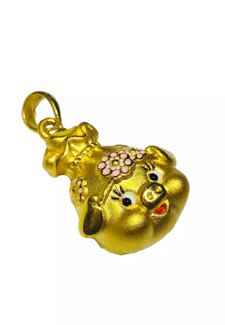 LITZ JINXI 999 (24K)  Gold Pig Pendant  啵啵猪吊坠 EGP0052 (2.67g)