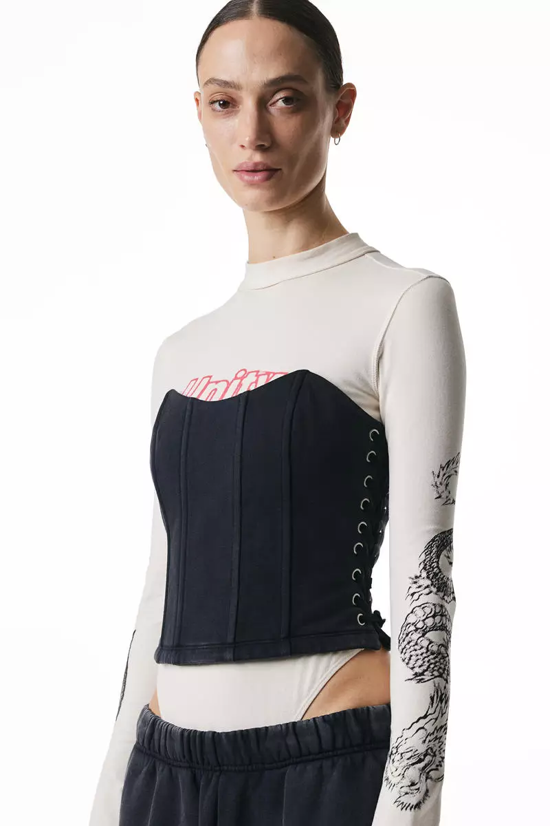 （新品✨）CORSET HEM LACE TOPS black josemoon Amazon.com: ZHAIMA Corsets for Women Boned Floral Lace Up