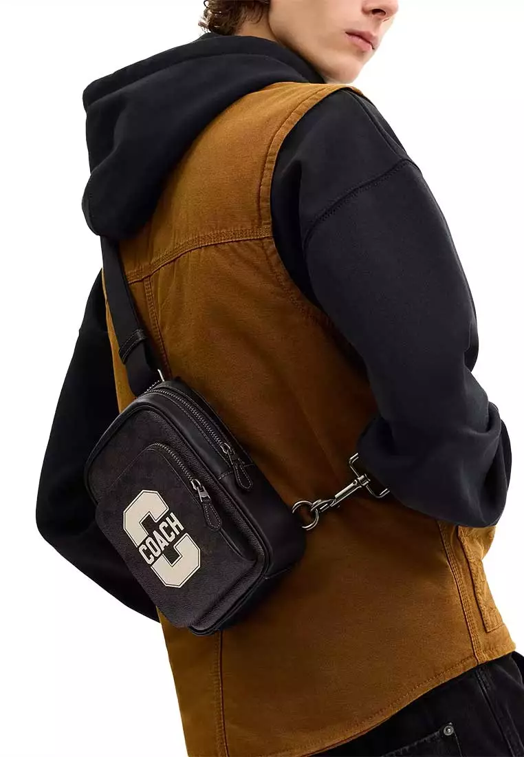 Coach Racer Sling Pack With Varsity Graphic Walnut Multi CCE77 2026 ...
