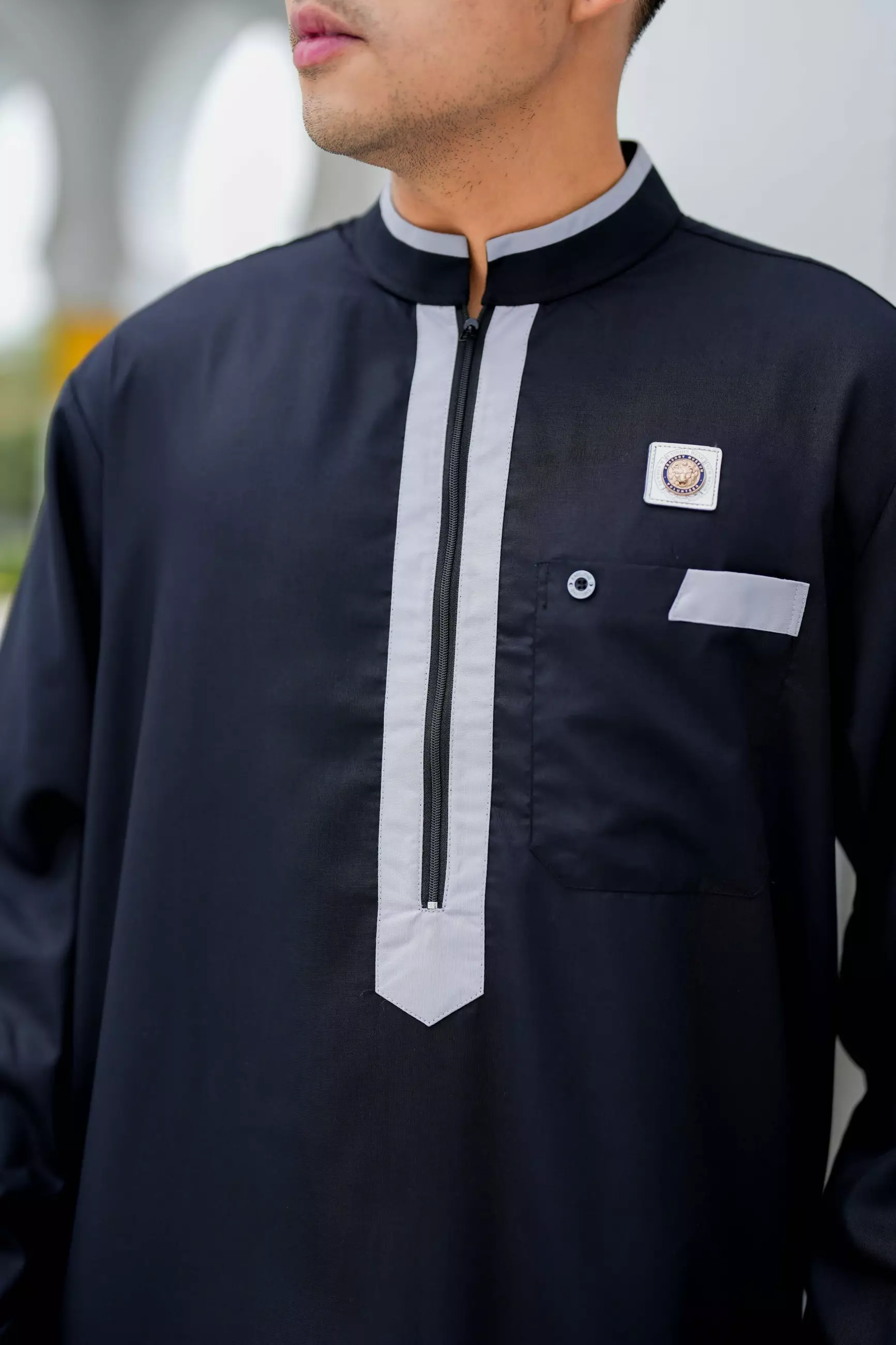 Koko Jubah Gamis Pria  Arfan Black Regular Fit