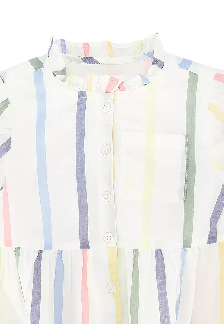 Buy GAP Ruffle Collar Shirt Dress Online ZALORA Malaysia