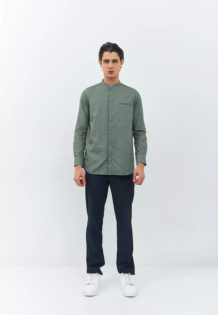 Jobb Dilkash Koko Pria Lengan Panjang Slim Fit Olive