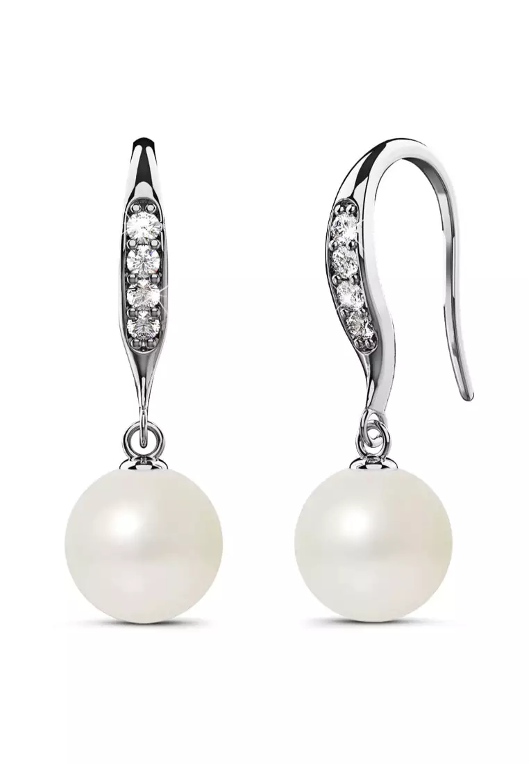 Buy Krystal Couture KRYSTAL COUTURE Chivalry Pearl Drop Earrings
