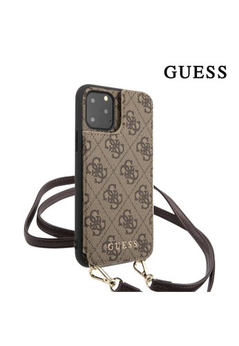 GUESS brown Case iPhone 12 Pro Max 6.7" Guess Crossbody Strap - Brown 56982ESFA2C039GS_1