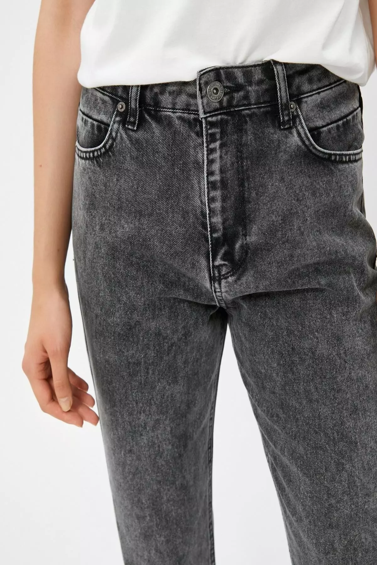 Denim Mom-Fit Trousers Mom Jean