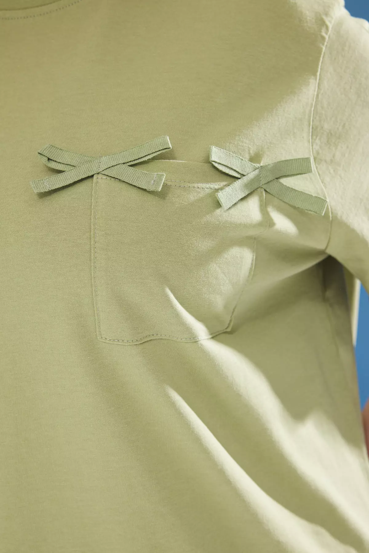 Plus Size Pocket Bow Detail T-shirt