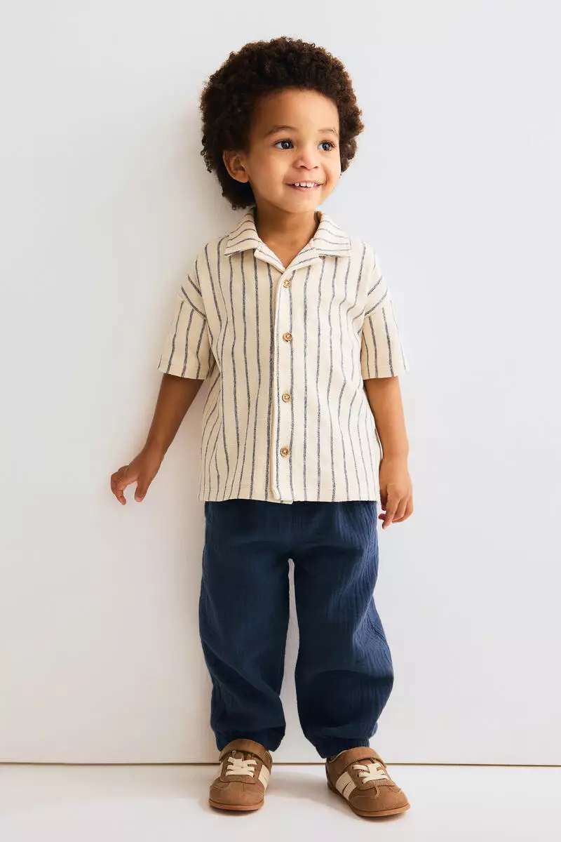 2-pack cotton muslin trousers