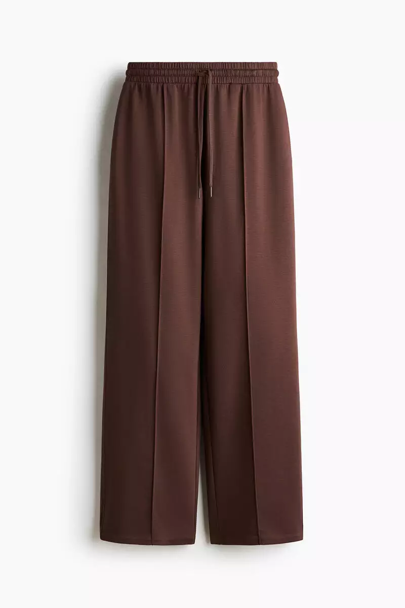 Wide crease-front joggers