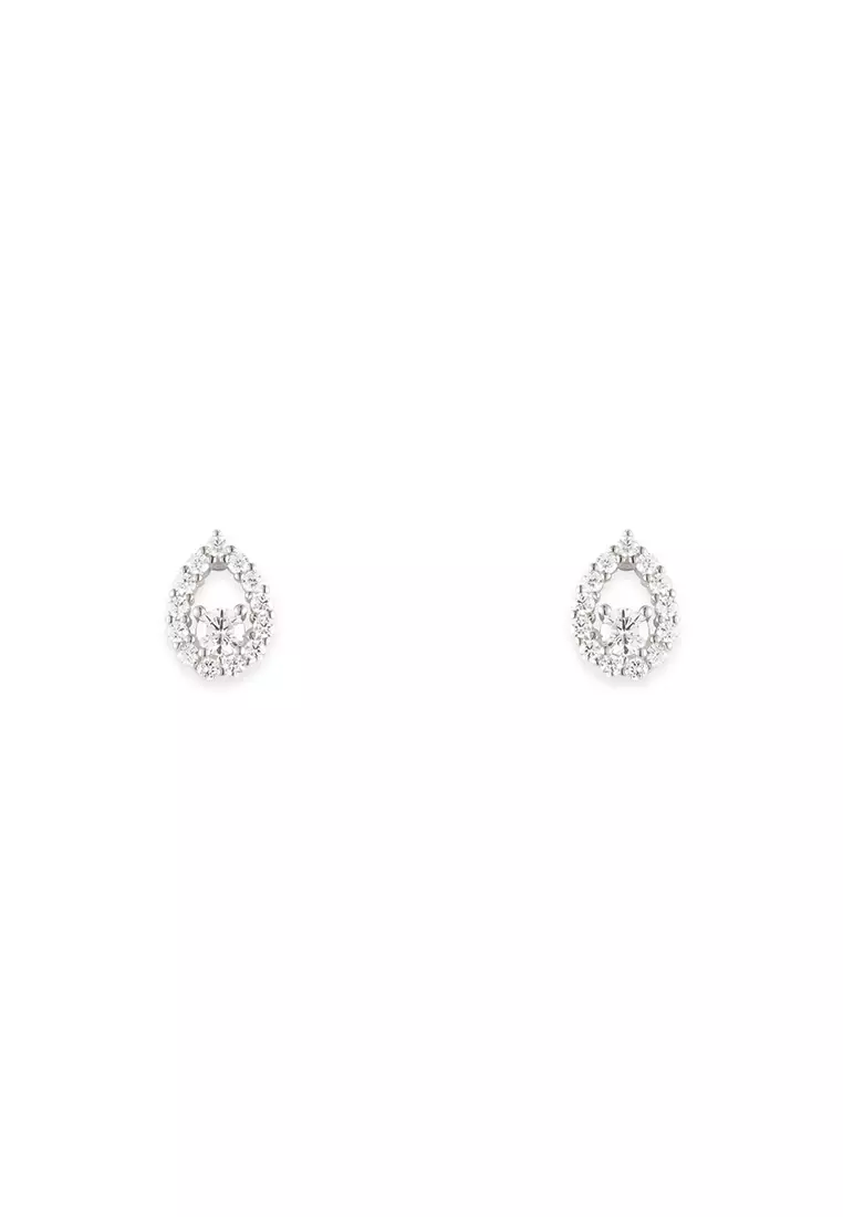 EARRINGS SWAROVSKI WOMEN'S LOUISON CIRCLE RHODIUM WHITE 5419245 NEW  ORIGINAL ( Link)