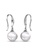 Her Jewellery white and silver Pearl Hook Earrings - Made with premium grade crystals from Austria HE210AC87HNOSG_3