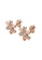 Her Jewellery gold Fleur Earrings (Rose Gold) - Made with Swarovski Crystals E50DDAC45132CEGS_3