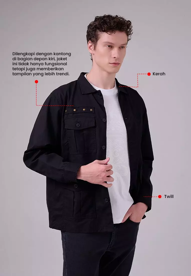 MANZONE X Merry Riana - Jacket Lengan Panjang Pria Wisdom - Black