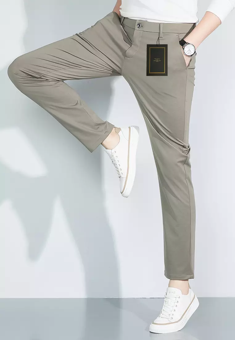 桑蠶絲小直筒西褲 WK-JBD905