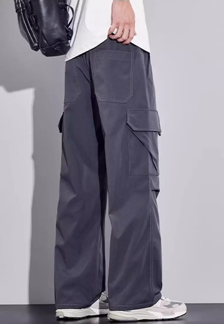 Drawstring Casual Cargo Trousers
