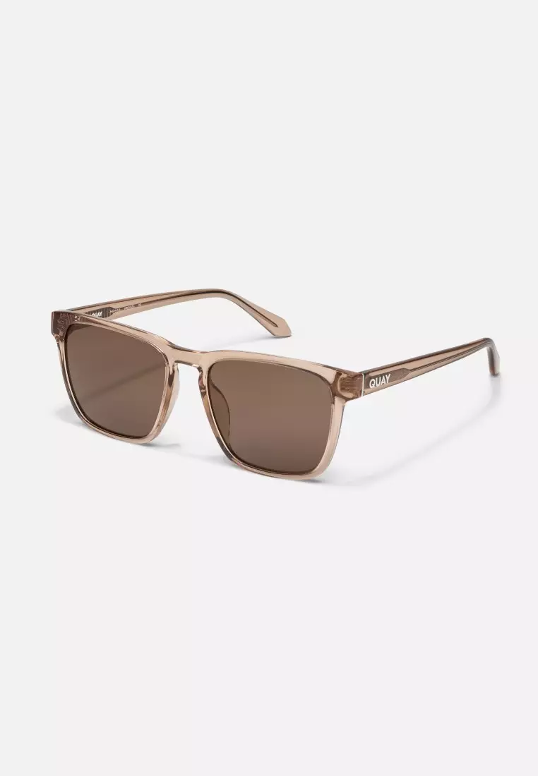 QUAY Unplugged Sunglasses - Oat/Brown Polarized