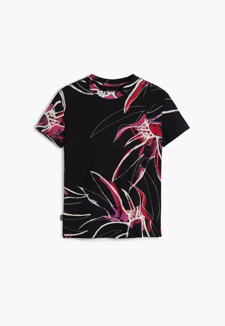 Abstract floral T-shirt