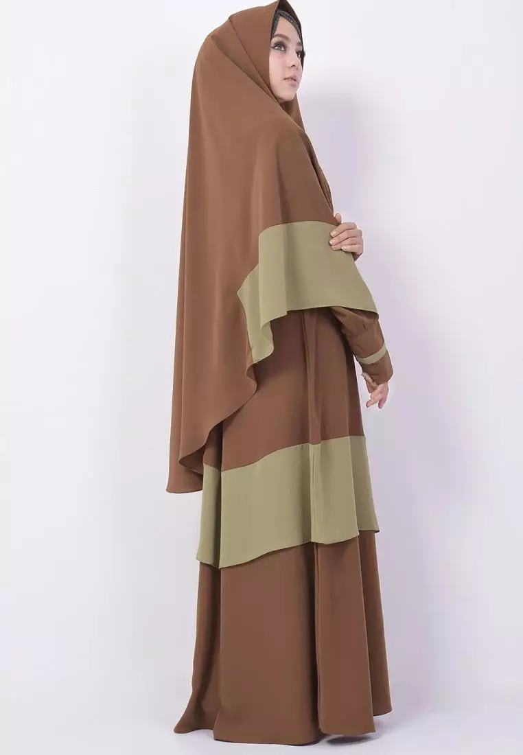 Queenza Baju Gamis Wanita Zayidan Fatimah - Hijau Tni