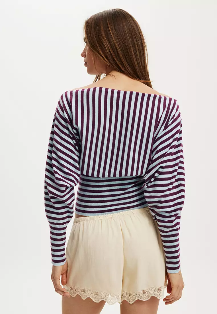 Everfine Batwing Sleeves Knit Top