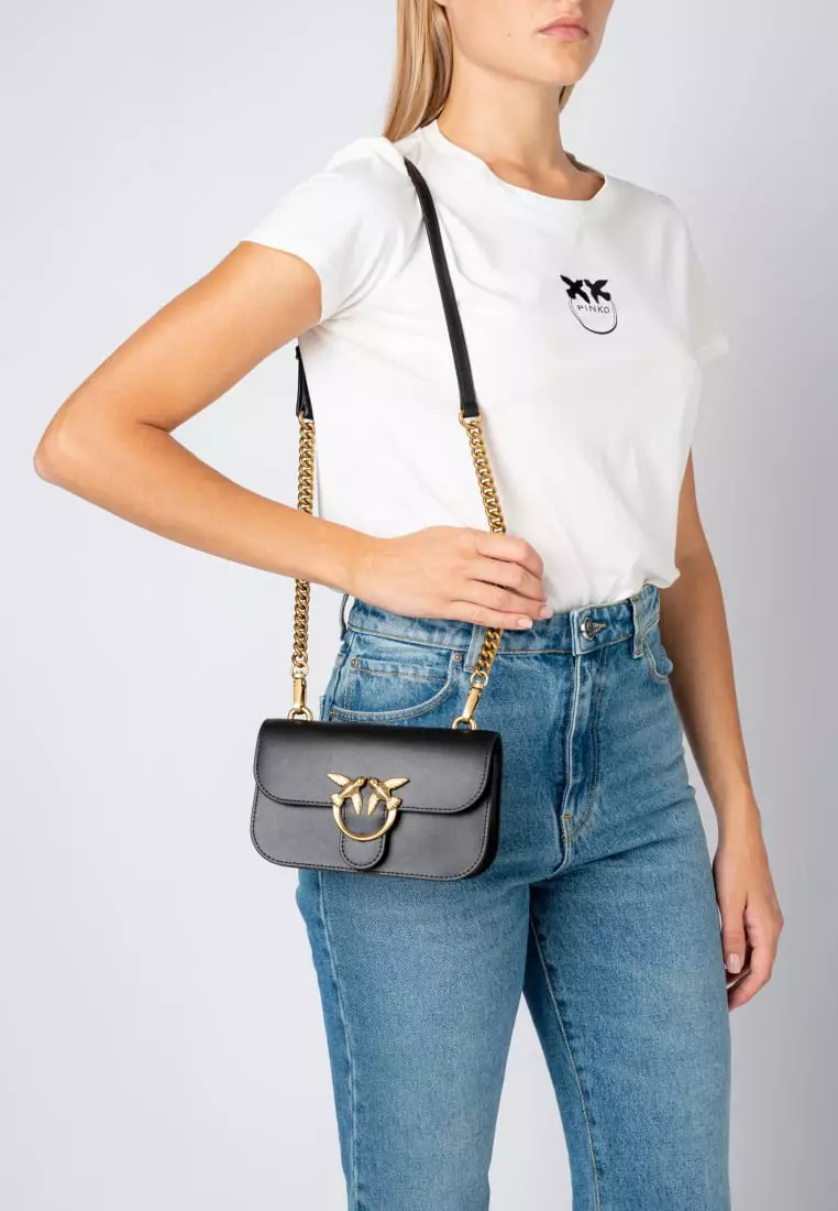 Pinko baby love monogram bag in leather sales