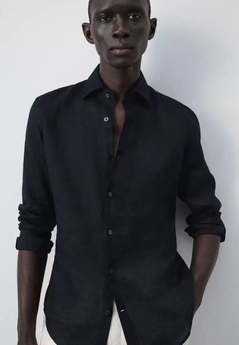 100% Linen Slim-Fit Shirt