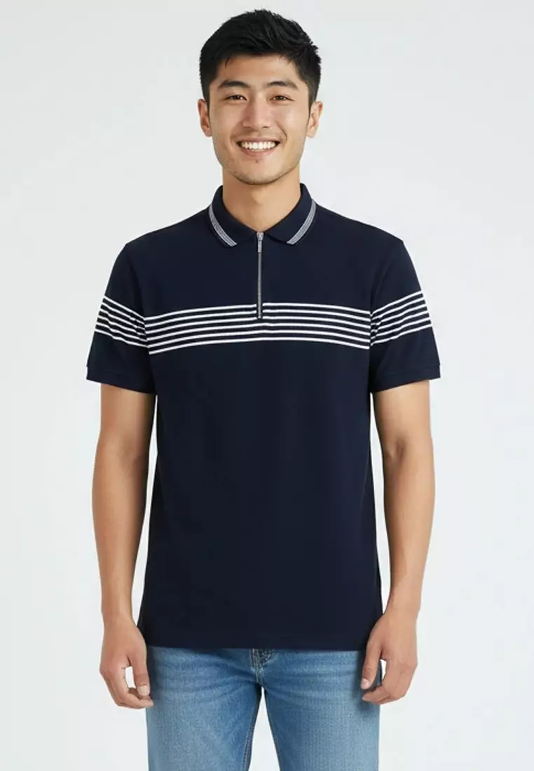 Ricket Stripe Pique Polo Shirt