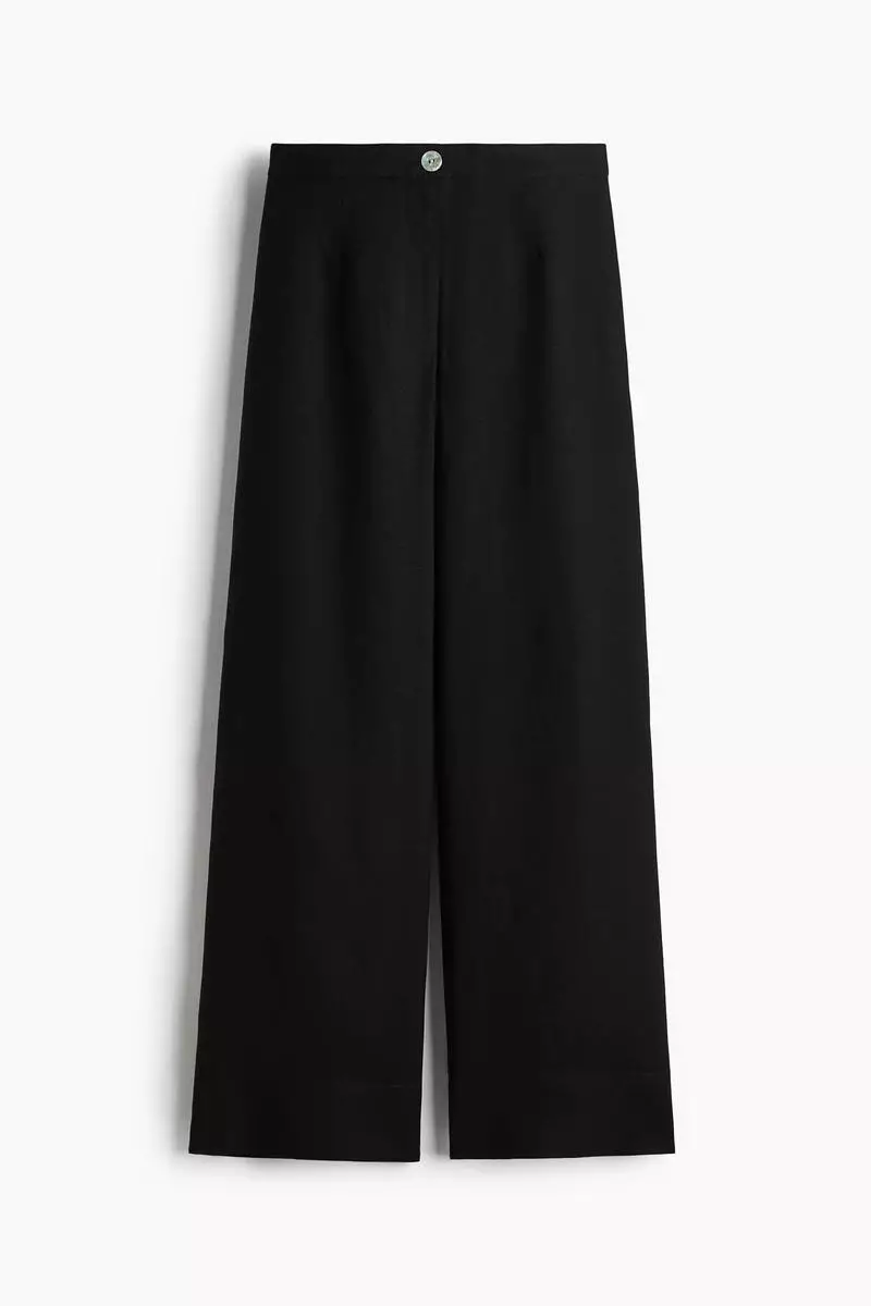 Linen-blend trousers