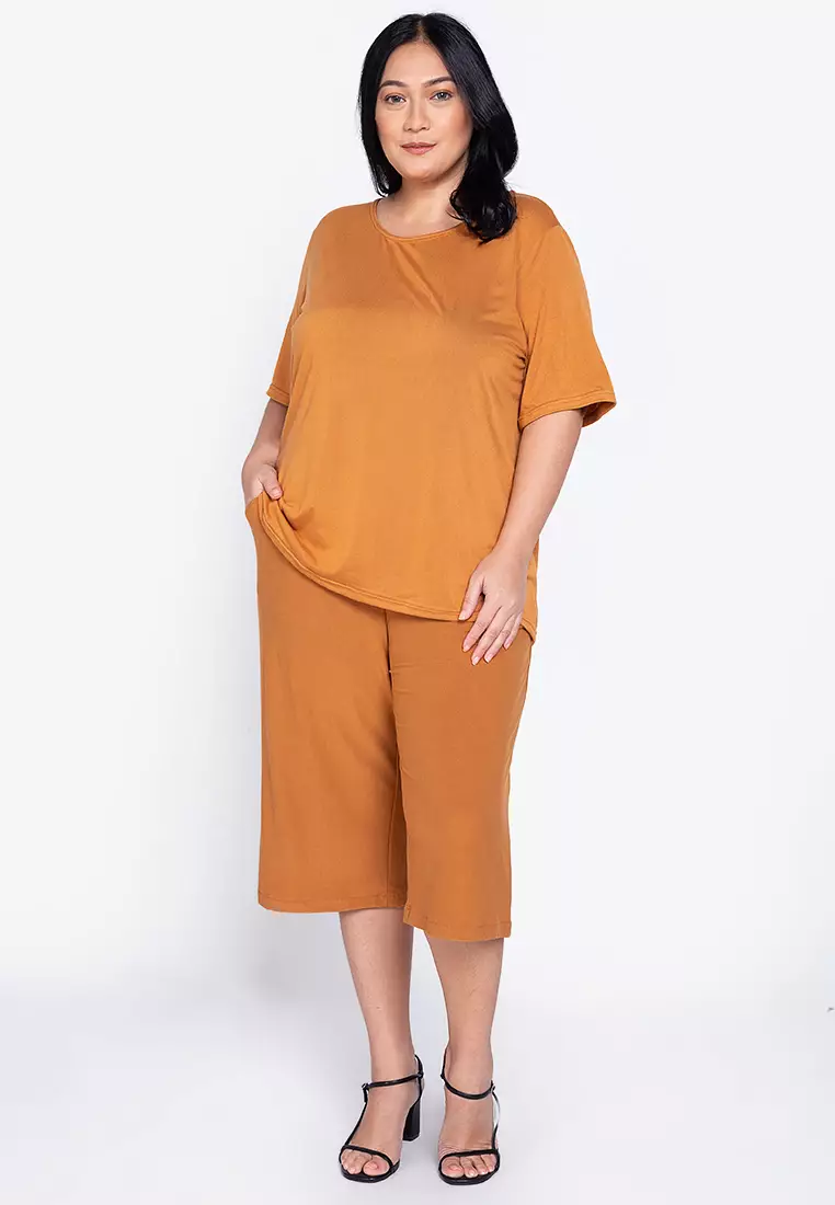 Buy Maxine Plus Size Super Soft Cotton Knit Top and Capri