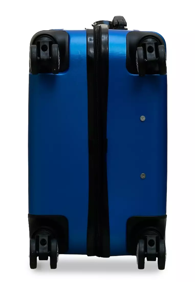 Austin Koper Hardcase Unisex Size 24 Inch Suitcase Combination Lock Large Compartment Material ABS+PVC Coated ORIGINAL - Blue