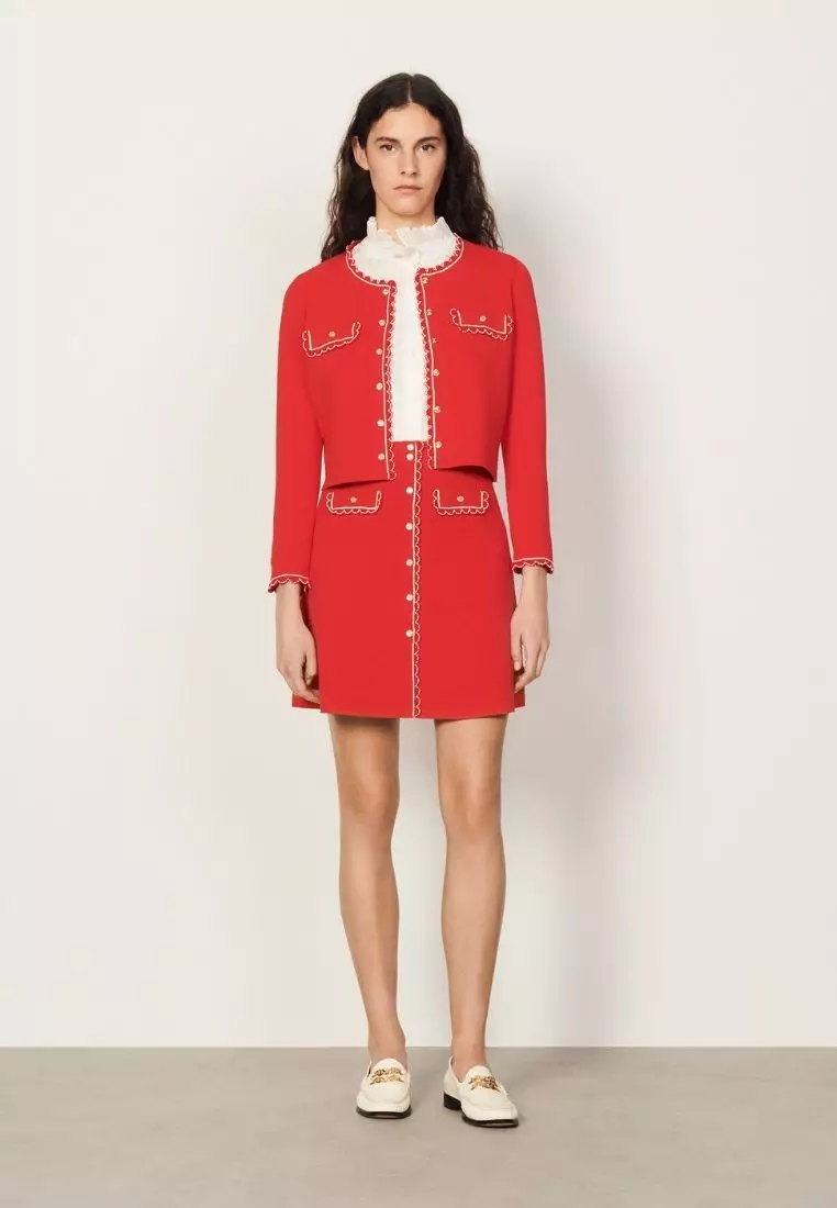 Buy Sandro Cropped Cardigan 2024 Online ZALORA Singapore