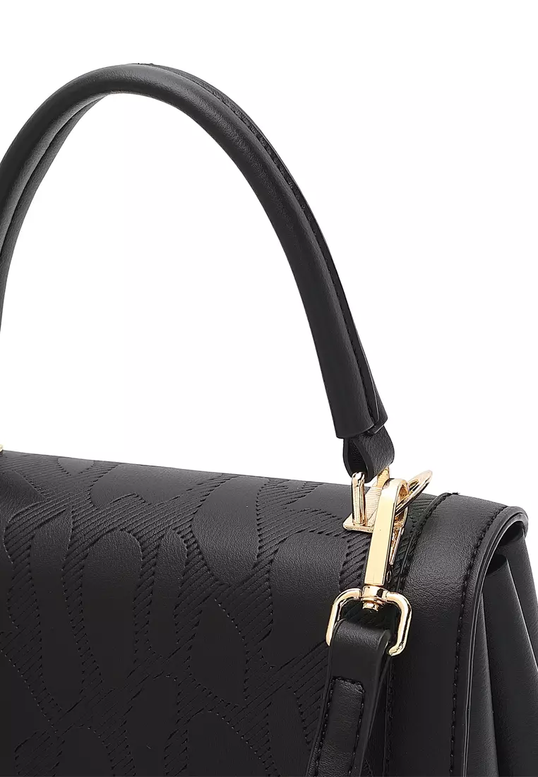 Women's Top Handle Bag / Sling Bag / Crossbody Bag - Black