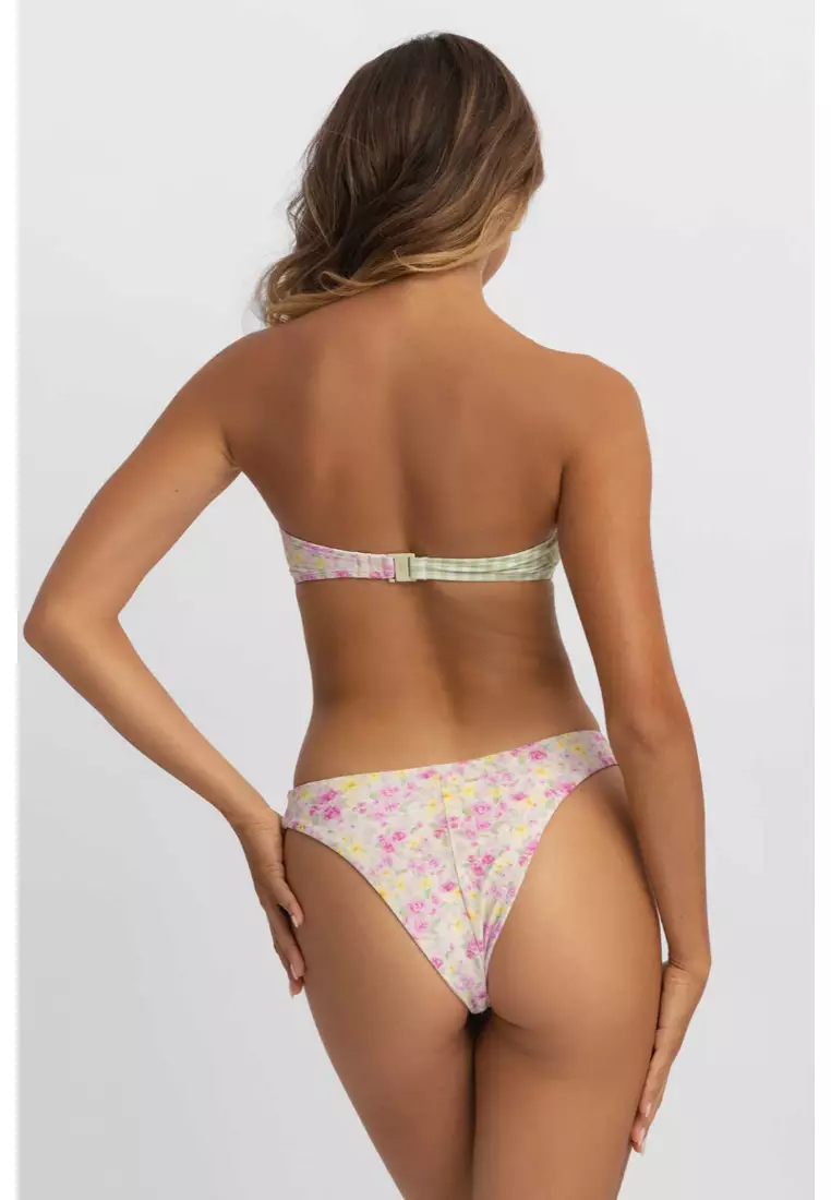 Alana Tie Front Cheeky Bikini Bottoms / Summer Picnic