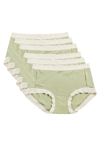 LYCKA green LWJ1246-(6 Pack) Basic Seamless Breathable Panty (Green) 36C51USA2FD5C1GS_1