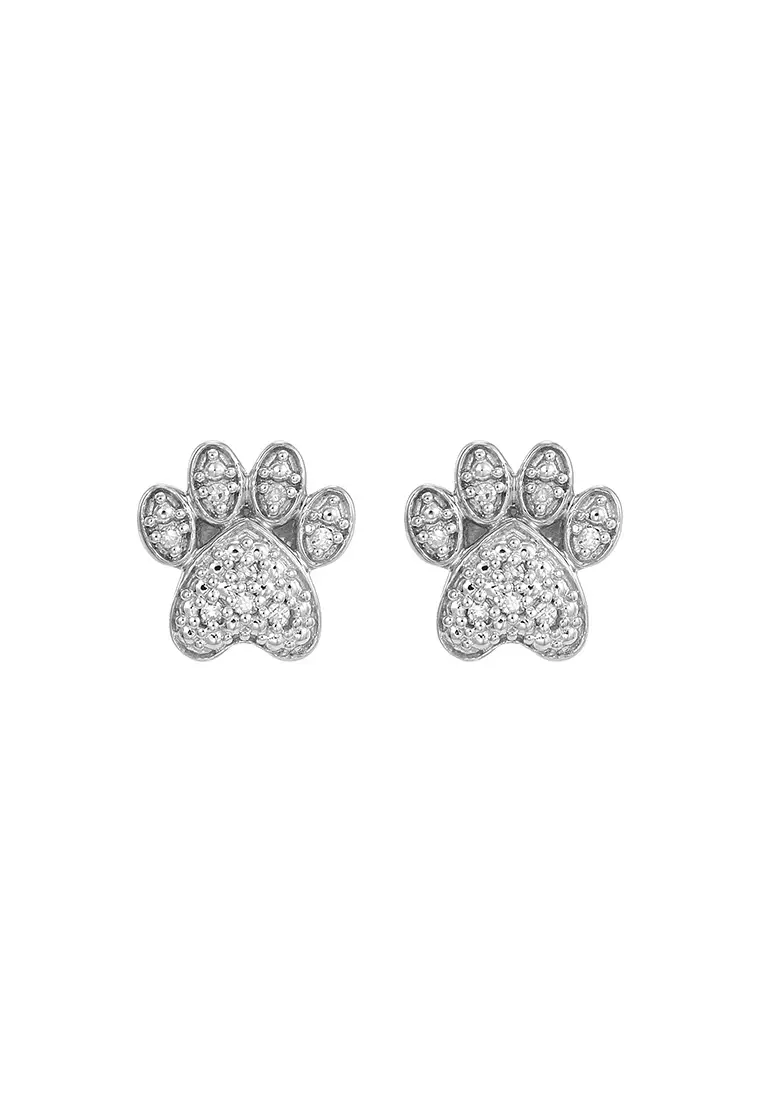 Buy HABIB HABIB Diamond Earrings in 375 9K White Gold Paw