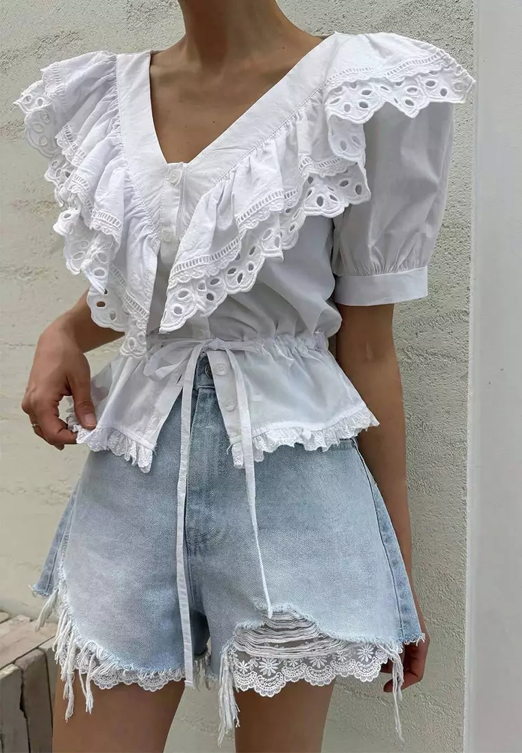 2025 Summer New Style V-neck Top CA25060337W